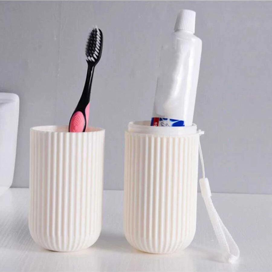 Detachable Plastic Circular Thread Toothbrush Toothpaste Cup Case Box Holder Container for Daily Household Outdoor Travel