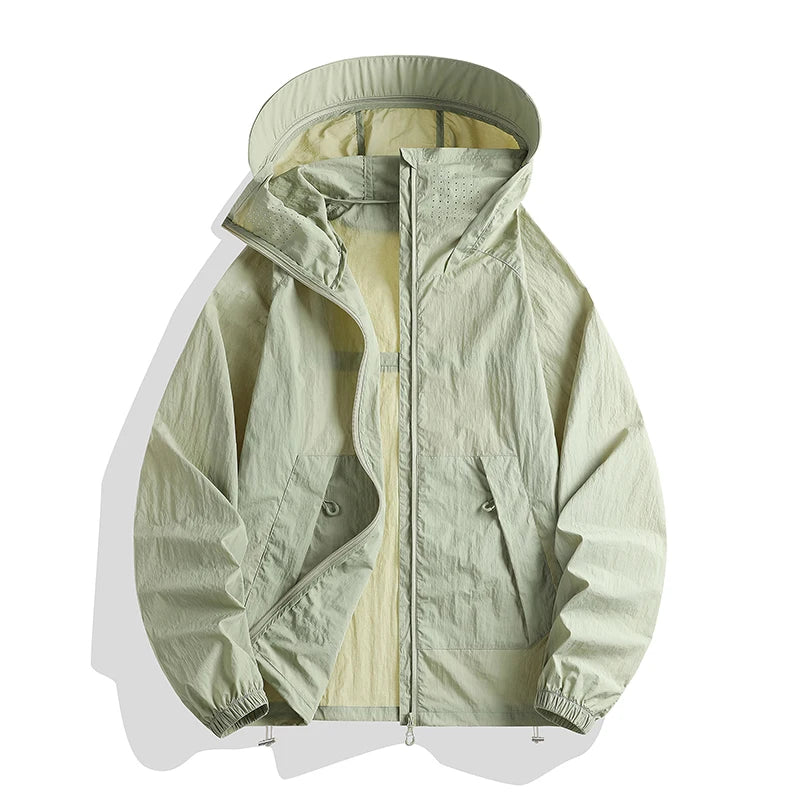 Outdoor Sunscreen Clothing Summer Hiking Jackets UPF50+ Ultraviolet Protection Couple's Hooded Jacket Traveling Hiking Fishing