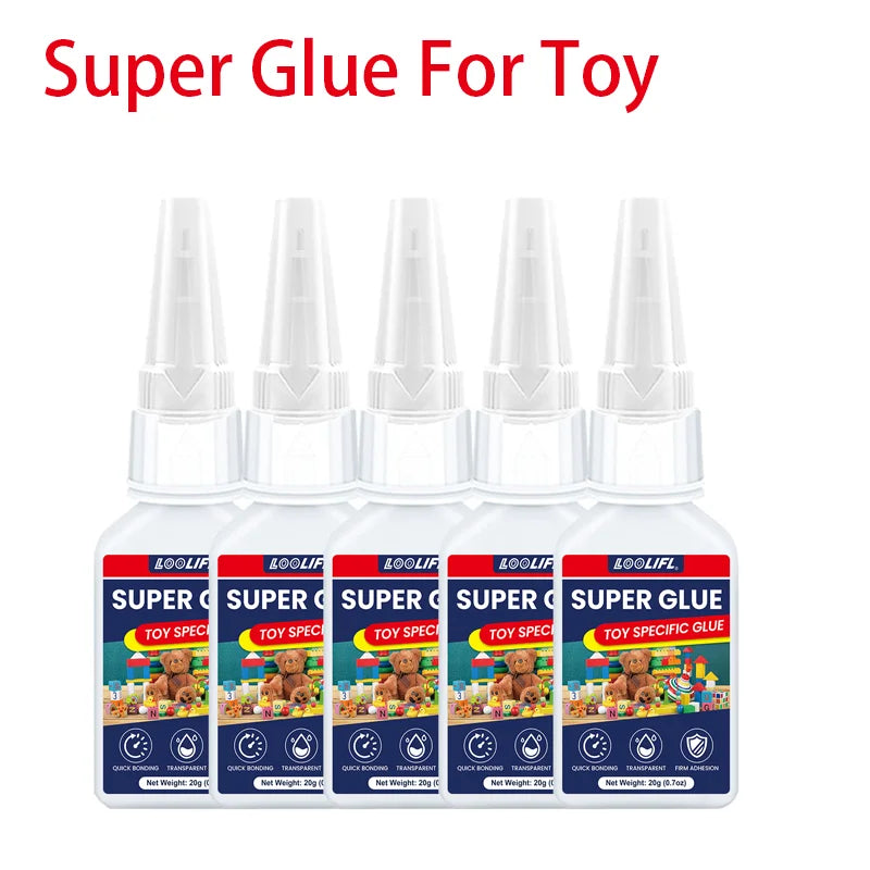 Super Glue Instant Strong Adhesive Fast Drying Clear Glue For Toy Repair Plastic Model Doll Metal Wood Ceramic