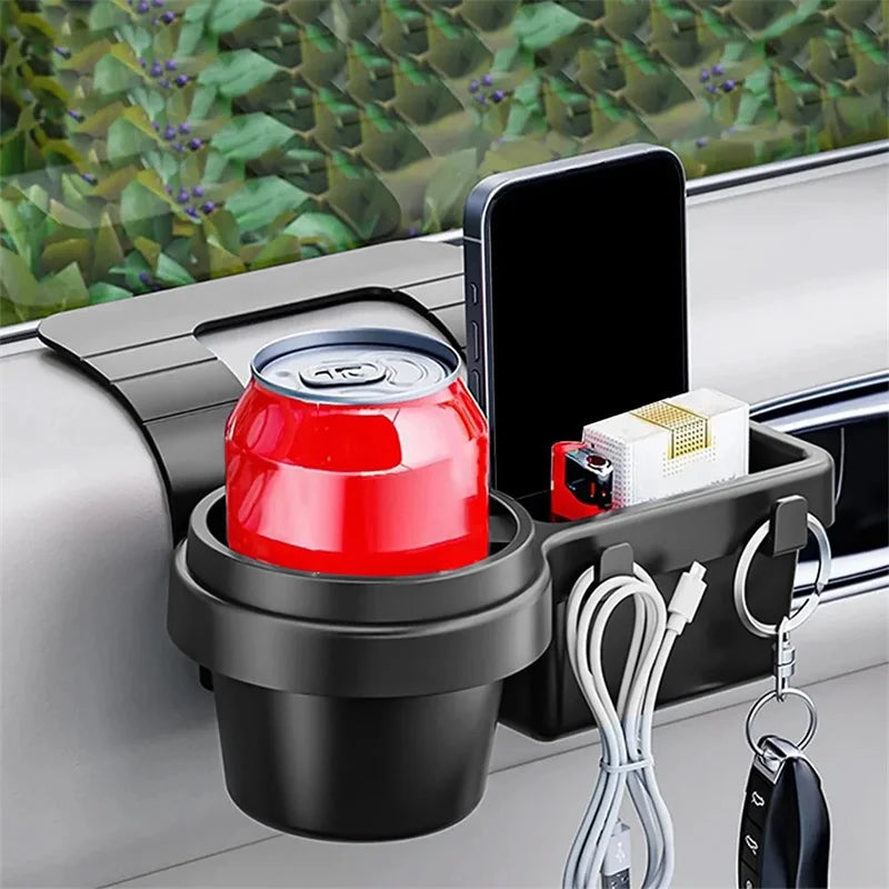 1Pc Car Cup Stand Phone Holder Mount Tray Side Door Window Storage Pocket Hanging Storage Rack With Auto Interior Accessories