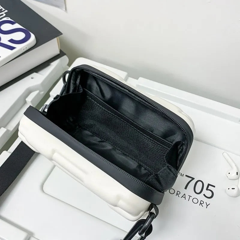 Hard Shell Crossbody Bag Waterproof Suitcase Style Shoulder bags Mini Hard Case Sling Bags for Men and Women Travel Daily Use 가방