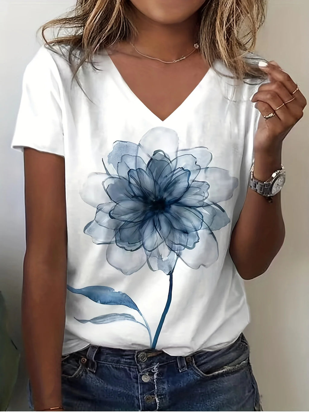 Plus Size Elegant Casual Woman T-Shirt Fashion Loose T-Shirt Woman Temperament Long sleeve T-Shirt Holiday Weekend