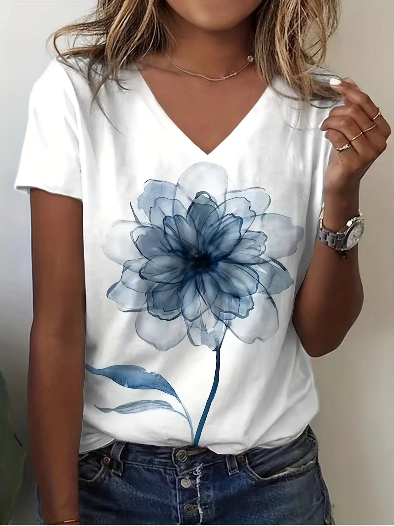 Plus Size Elegant Casual Woman T-Shirt Fashion Loose T-Shirt Woman Temperament Long sleeve T-Shirt Holiday Weekend