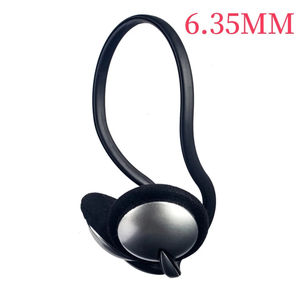 New Wired Neckband Headphones 3.5mm / 6.35mm Plug Piano Sound Black Headset Earphones For TV Phones PC Electronic Piano Headsets