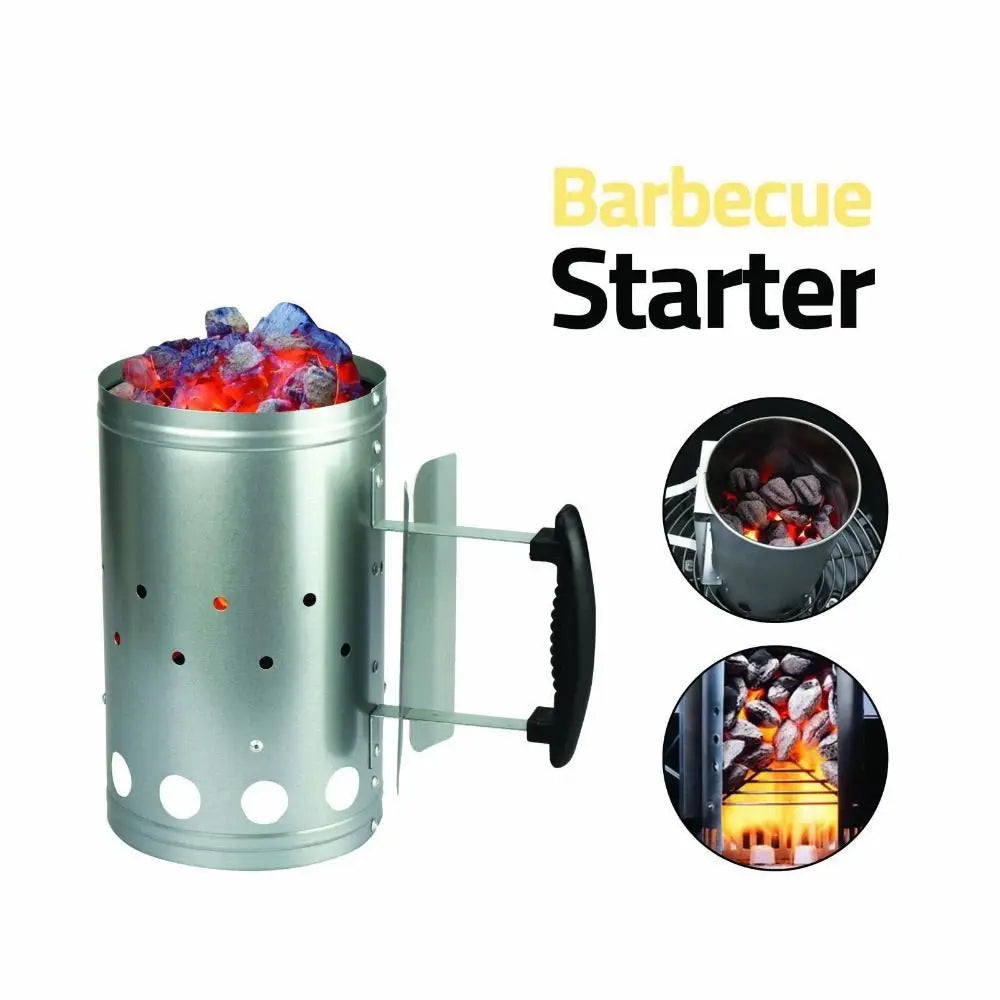 New Wood Handle Fast Fire Stove Charcoal Lighter Carbon Barrels Barbecue  Chimney Starter BBQ Fire Lighter