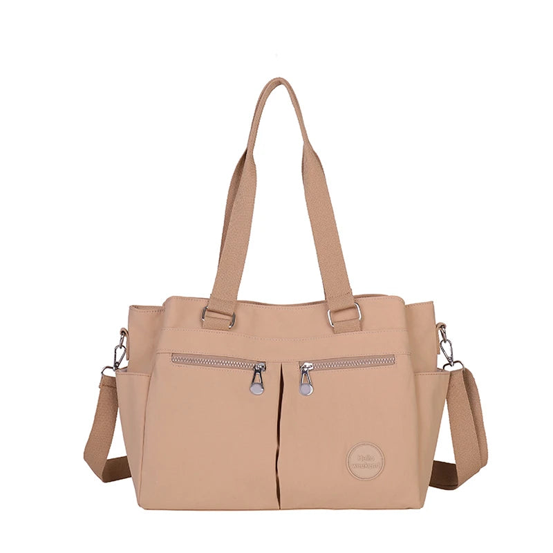 Nylon Solid Zipper Large Capacity Casual Tote Bag Multifunctional Durable Crossbody Bags Sweet Daily Commute Versatile Bags