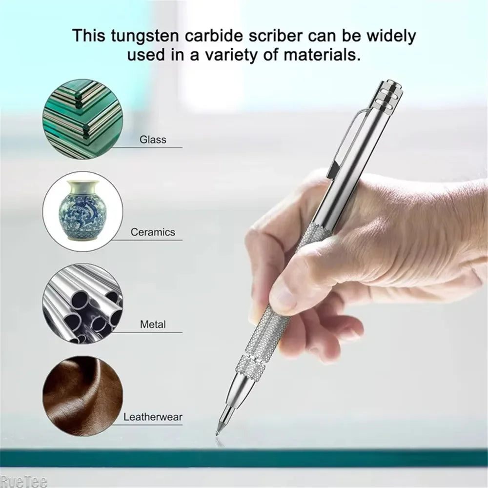 Carbide Scriber Pen Alloy Scribe Pen Metal Wood Glass Tile Cutting Marker Pencil Metalworking Woodworking Hand Tools Kits