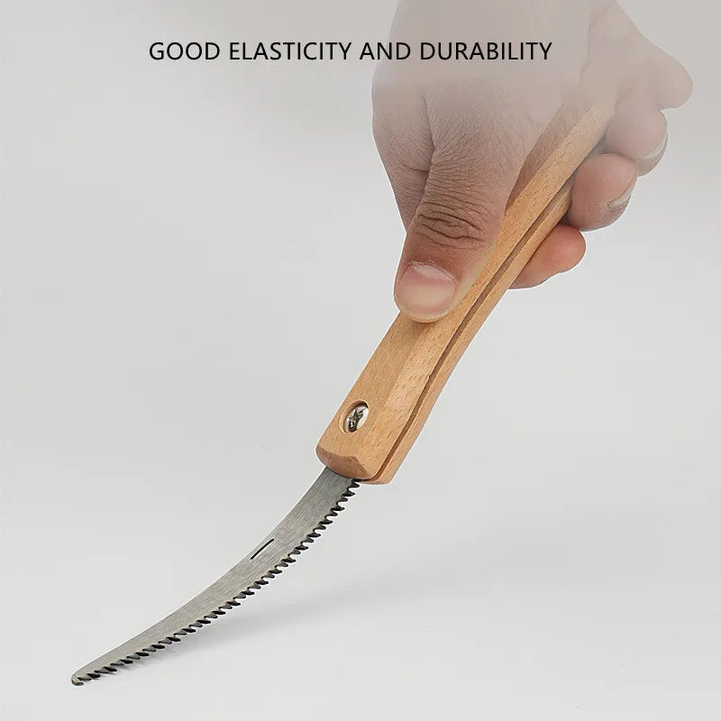 Mini Folding Manual Saw Non-slip Wooden Handle Pull Foldable Saw Flush Cut Trim Saw for Handsaw Woodworking Plastic Cutting Tool