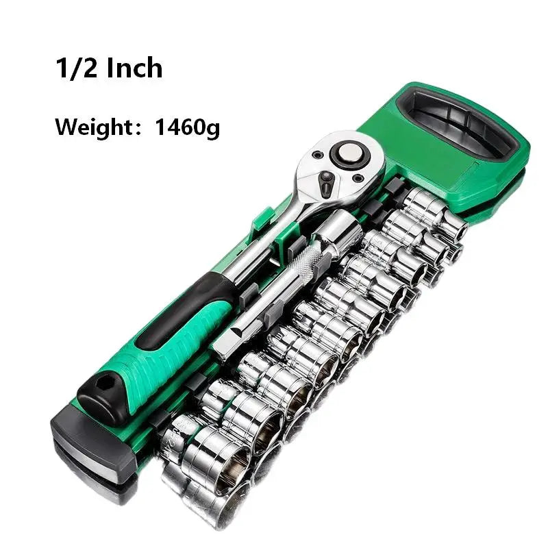 1/4" 3/8" 1/2" Socket Set Automotive Tools Ratchet Wrench Sockets Compact Sockets Car Repair Mechanical for Auto Repair