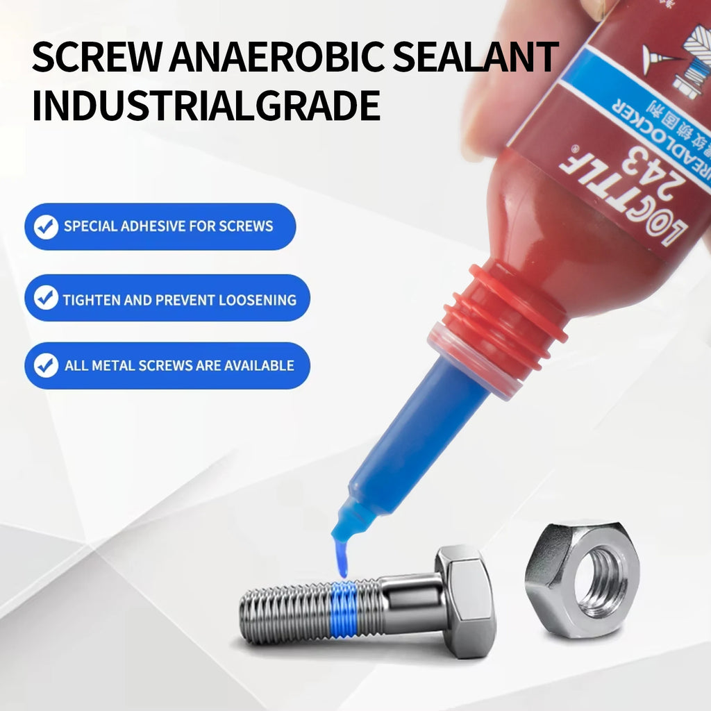 10ml  243 Screw Anaerobic Adhesive 243 Thread Locking Anti-loose Anti-slip sealing Anaerobic Glue Agent Anti-slip caulk sealers