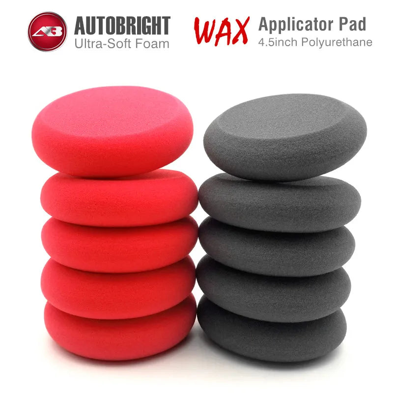 AUTOBRIGHT 10pcs Polishing Waxing Sponge Car Detailing Wash Cleaning Coating Accessoire Polishing Waxing Pads Disc Applicator