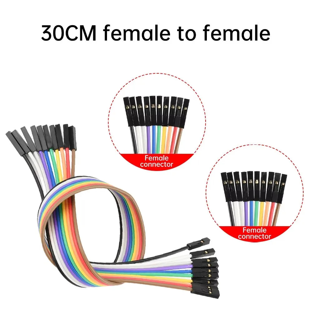 Pure copper dupont wire thickened 28 core female to female male to female color cable 2.54 terminal connection wire gold-plated