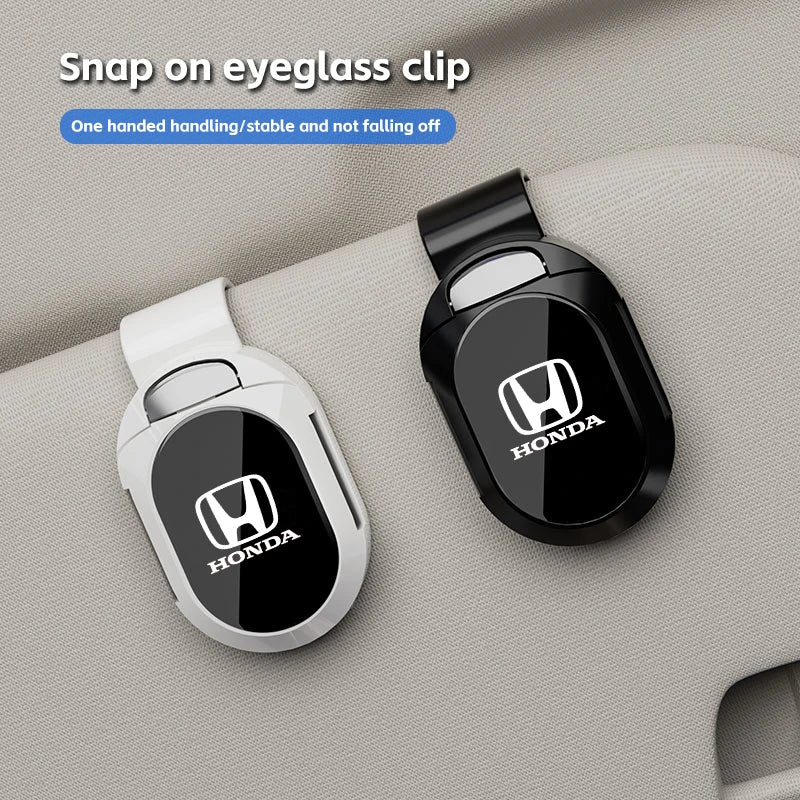 Car Sunglasses Clip Sun Visor Glasses Holder Card Ticket Storage Holder For Honda Civic Accord Fit Jazz Pilot Odyssey City HR-V
