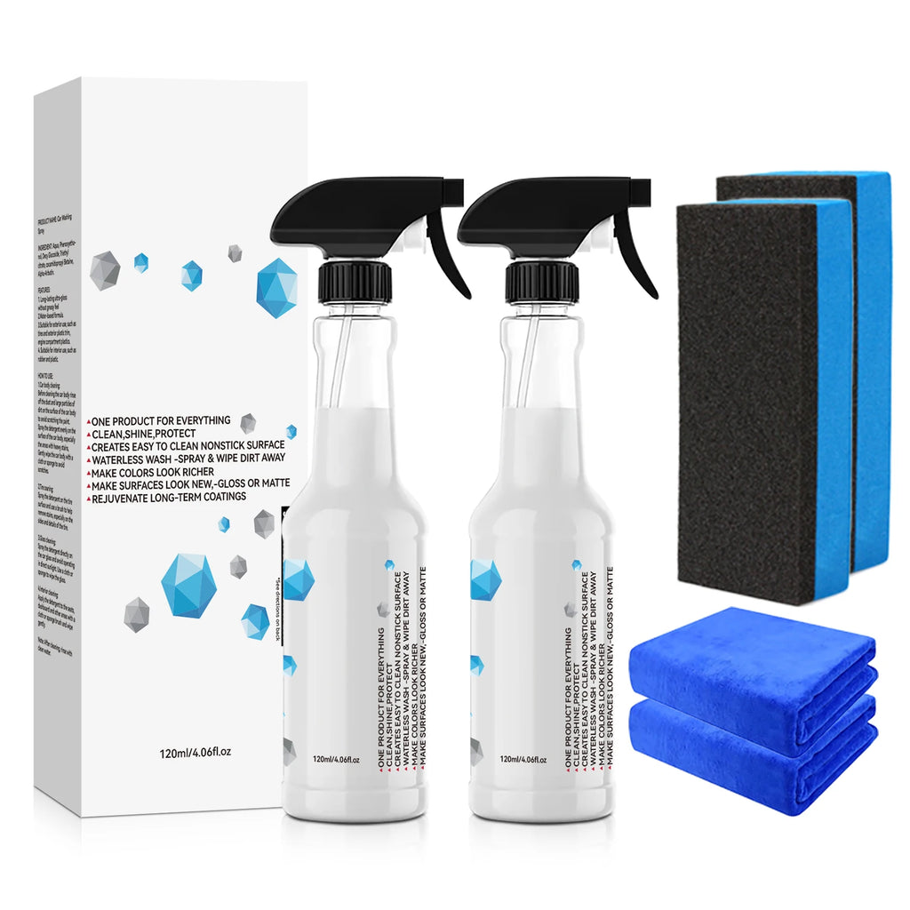 Multi-Action Car Care Spray 120ml - Waterless Formula Cleans & Waxes Body, Wheels & Glass for a Long-Lasting Shine.