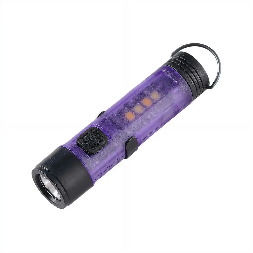 Pocket Mini Flashlight Outdoor LED Key Clip Cap Torch Long Endurance USB Rechargeable Emergency For Hiking Camping Trail