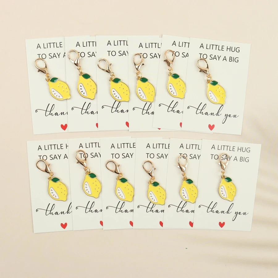 12pcs Lemon Keychains Come With Thank-You Cards, Making Them a Unique Gift of Friendship and an Inspiring Present for Family