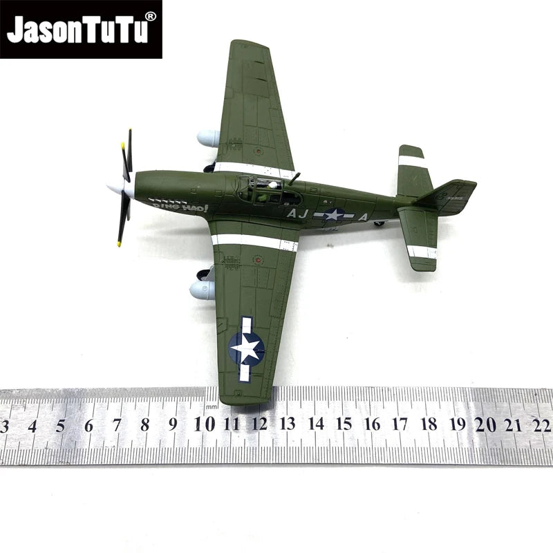 JASON TUTU Diecast Metal 1/72 Scale American Army Airlines P51b Mustang Fighter P51B Airplane Model Military Collect Gift