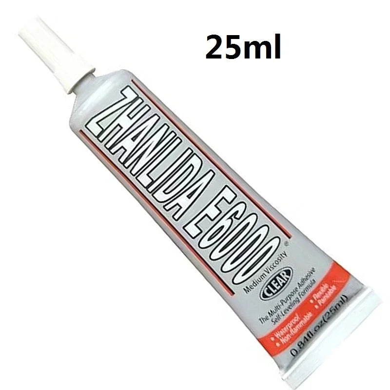 E6000 25ml Multipurpose Adhesive Make Crystal Jewelry Crafts Repair Phone Glass Screen Nail Gel Office Home Supply Bonding Tool