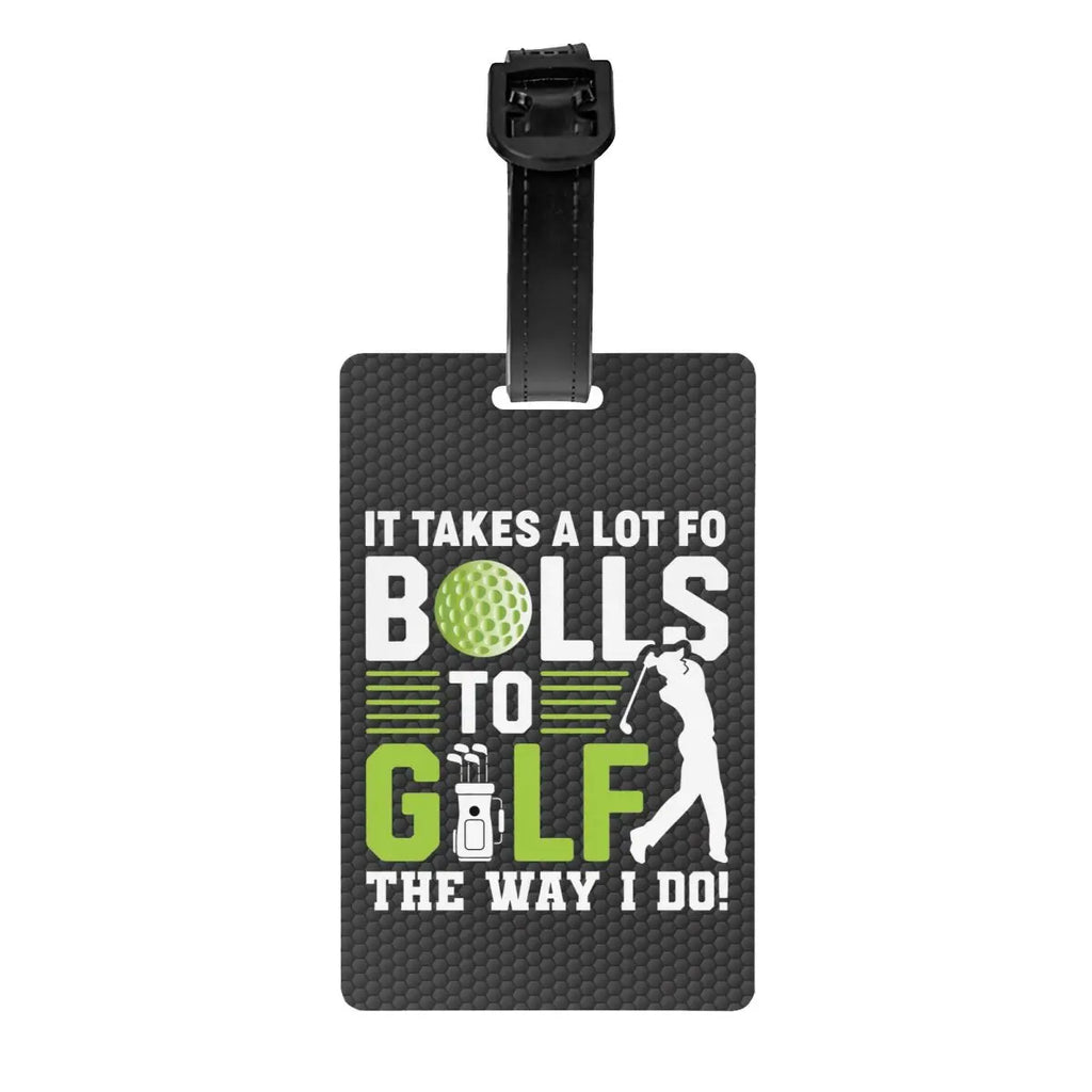 Custom Golf And Beer Luggage Tag Privacy Protection Baggage Tags Travel Bag Labels Suitcase