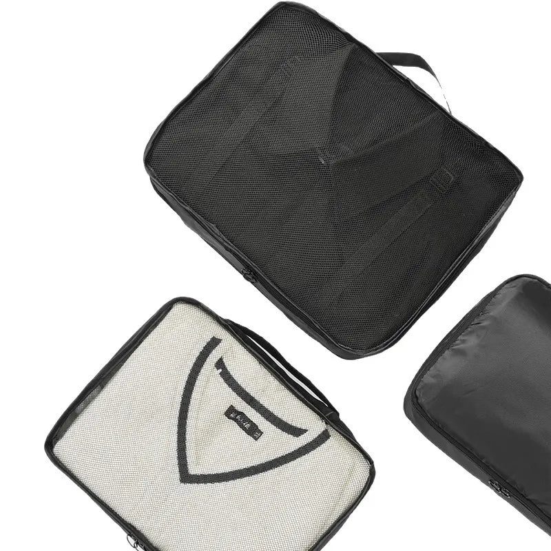 7Pcs Multi-color Travel Packing Cubes Set Luggage Organizer for Clothes Shoes Cosmetics - Space Saving for Home & Hotel Use
