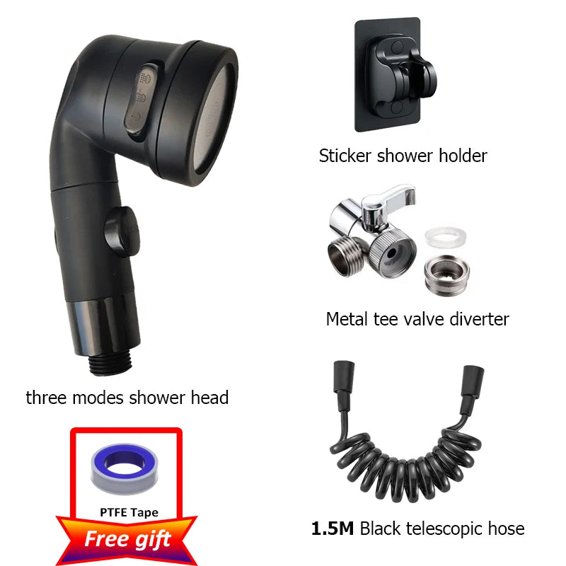 Shower Faucet Set Hose Handheld Shower Head Spray Tap Extender Sprayer Sink Booster Shower Bathroom Hair Washing Artifact Faucet
