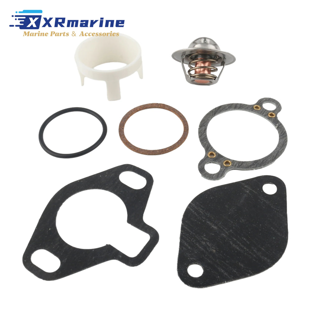 160°F 71℃ Thermostat Repair Kit Compatible with Mercruiser V6 V8 4.3 5.0 5.7 7.4 8.2 L SternDrive Motor Cooling System 807252Q5