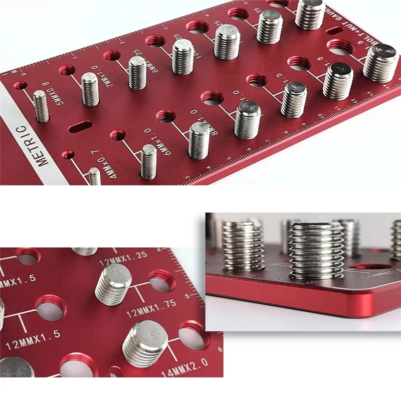 J1UL1N 1Pcs Thread Checkers,Nut And Bolt Thread Checkers,Bolt Size And Thread Gauge,Bolt And Nut Identifier Gauge,Bolt Gauge