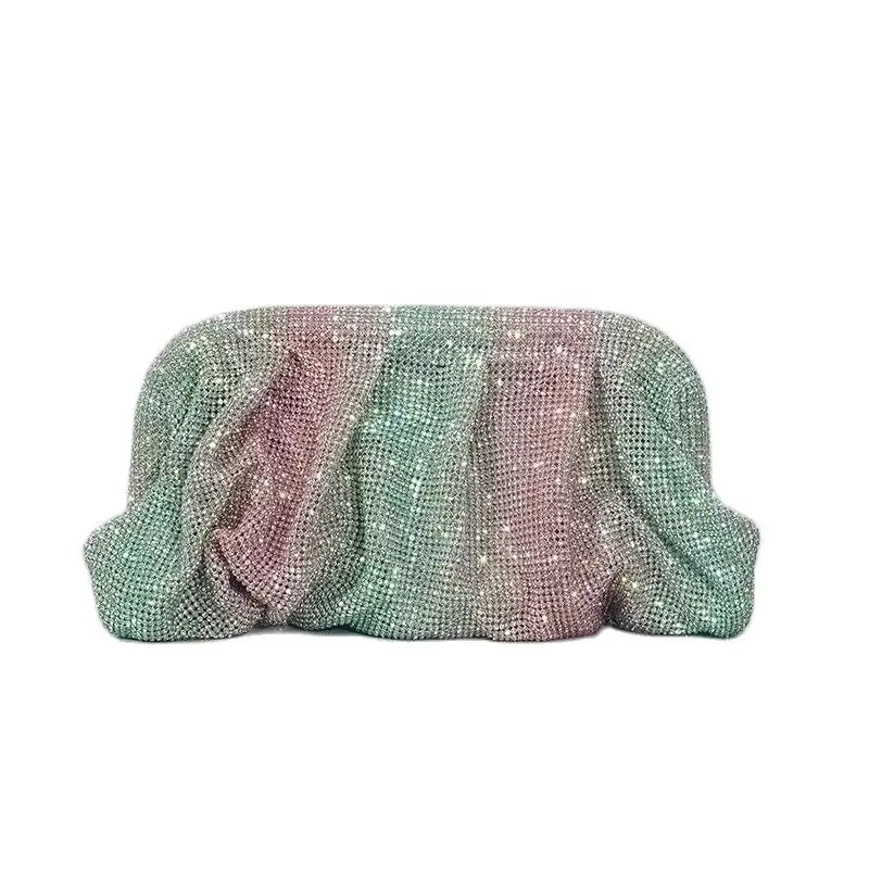 Wedding Party Clutch Purse Glitter Shiny Rhinestone Diamond Evening Bag Luxury Designer Women's Handbag Shoulder Crossbody Bag