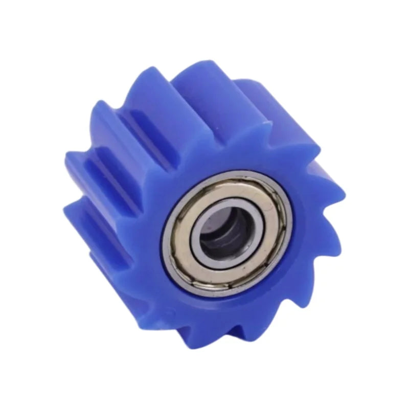 Blue chain guide wheel 8mm wear-resistant motorcycle roller accessory for smooth ride