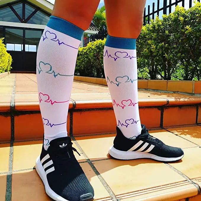 58 Styles Compression Socks Fit For Men Women Nurse Medical Edema Diabetes Varicose Veins Running Hiking Breathable Sports Socks