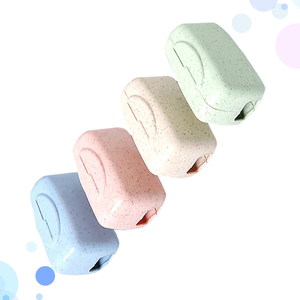 4Pcs Toothbrush Cap Toothbrush Cover Holder Travel Protective Case Dustproof Waterproof Plastic Hygiene Containers Hygiene