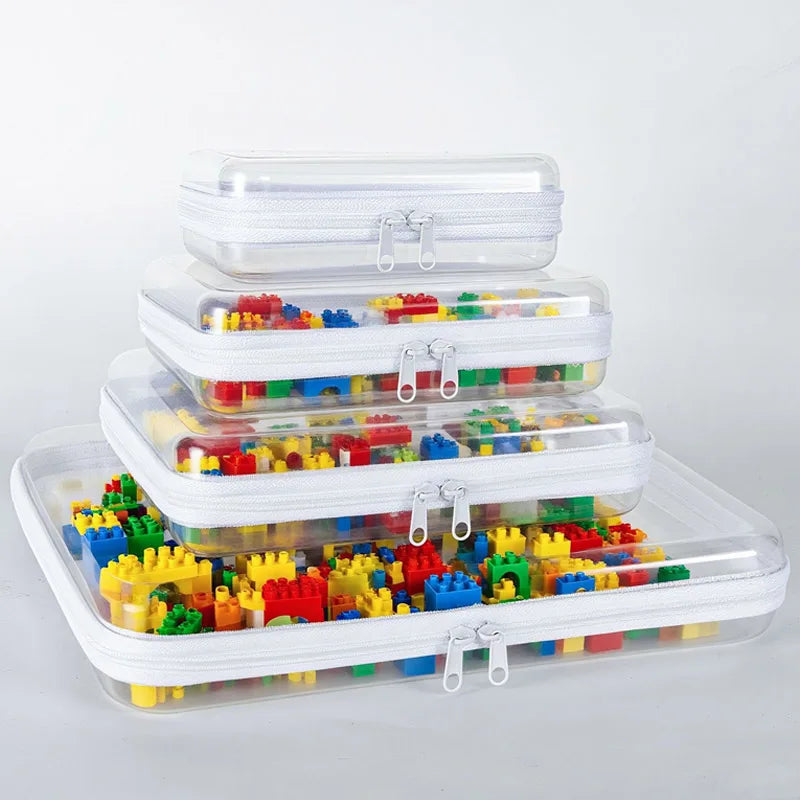 Storage Box Case Square Plastic Containers Box Travel Cosmetics Bag Bathing/Toy Organize Bag Waterproof Zipper Bag Travel Bag