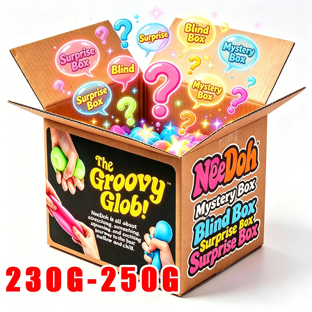 New Schylling NeeDoh Blind Box Jellyfish & Cube Squish Stress Relief Sensory Fidget Toy, Stress Relief Squeeze Toy Mystery Box