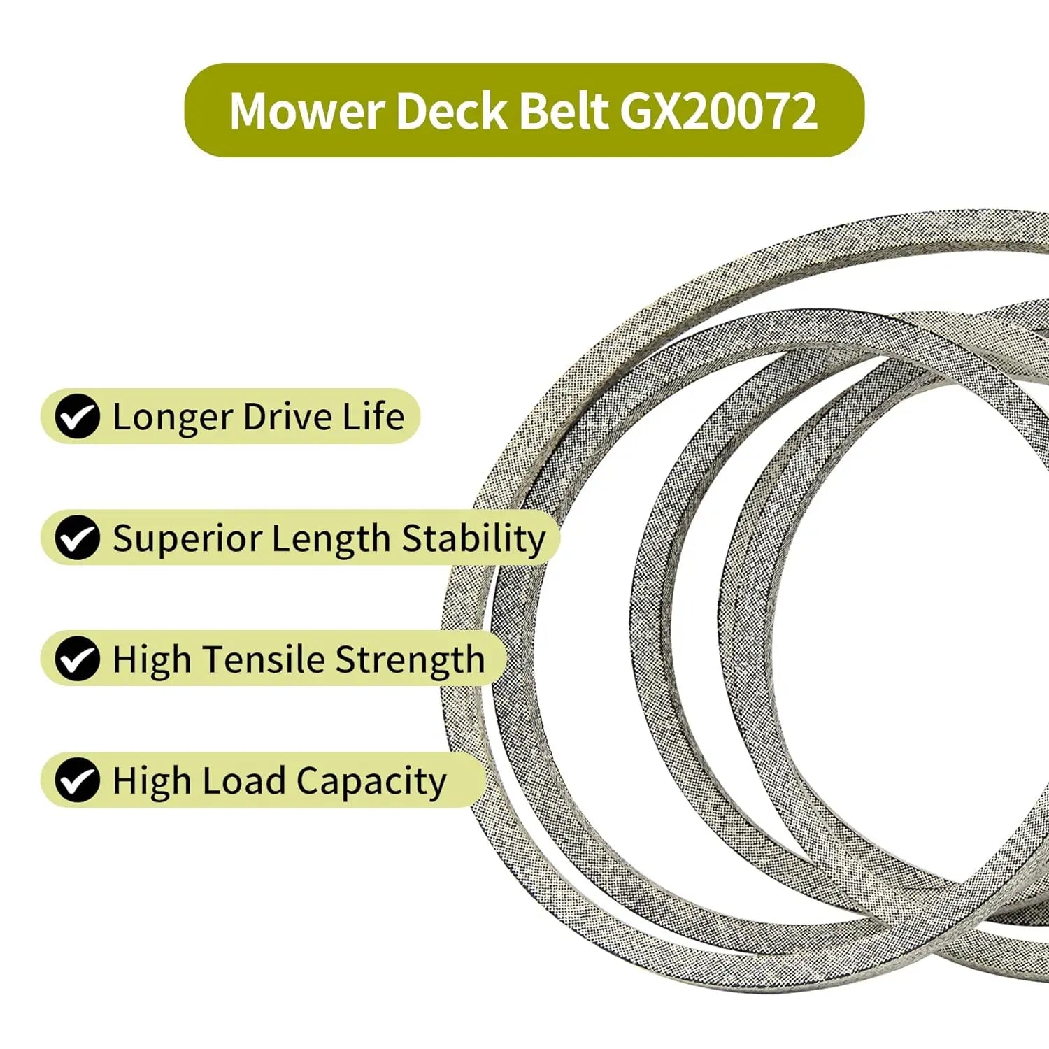 GX20072 Lawn Mower Deck Drive Belt 1/2" x 103" for John Deere Sabre GX20072 GY20570 42 Inch