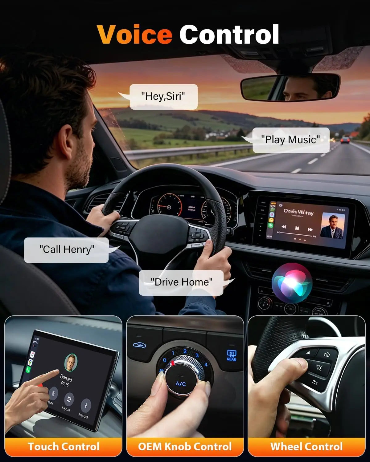 Mini Wireless CarPlay & Android Auto Adapter – A7 Chip, One-Tap Switch, 3s Auto-Connect, Bluetooth 6.0, 5.8GHz Wi-Fi, for iOS 12+ & Android 11+