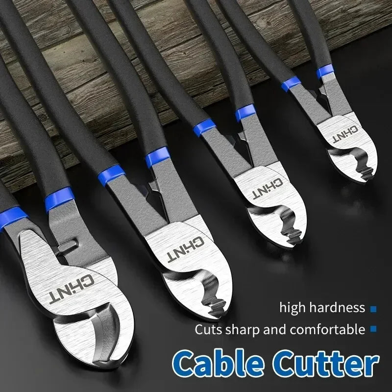 Insulated Cable Cutter Wire Stripper Electrician Shears Pliers Scissors Cutting Tools Manual 6/8/10 Inch Stranding Pliers