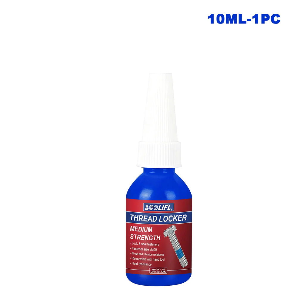 LOOLIFL 243 Blue 50ml Threadlocker 50ml Medium Strength Removable Screw Lock Glue Anti Loose Thread Sealant for Metal Fasteners