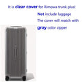 Luggage Covers For Rimowa Essential Trunk Plus 33inch Suitcase Protector with Zipper Thicken PVC Cover Travel Accessories