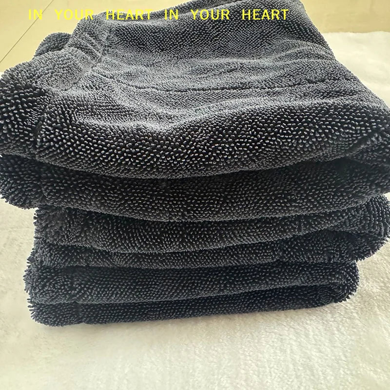 【X】Car Wash Towel Microfiber Single/Double-Sided Ultra Absorbent Car Wash Cloth Cleaning Drying Towel Washing Car Cleaning Tool