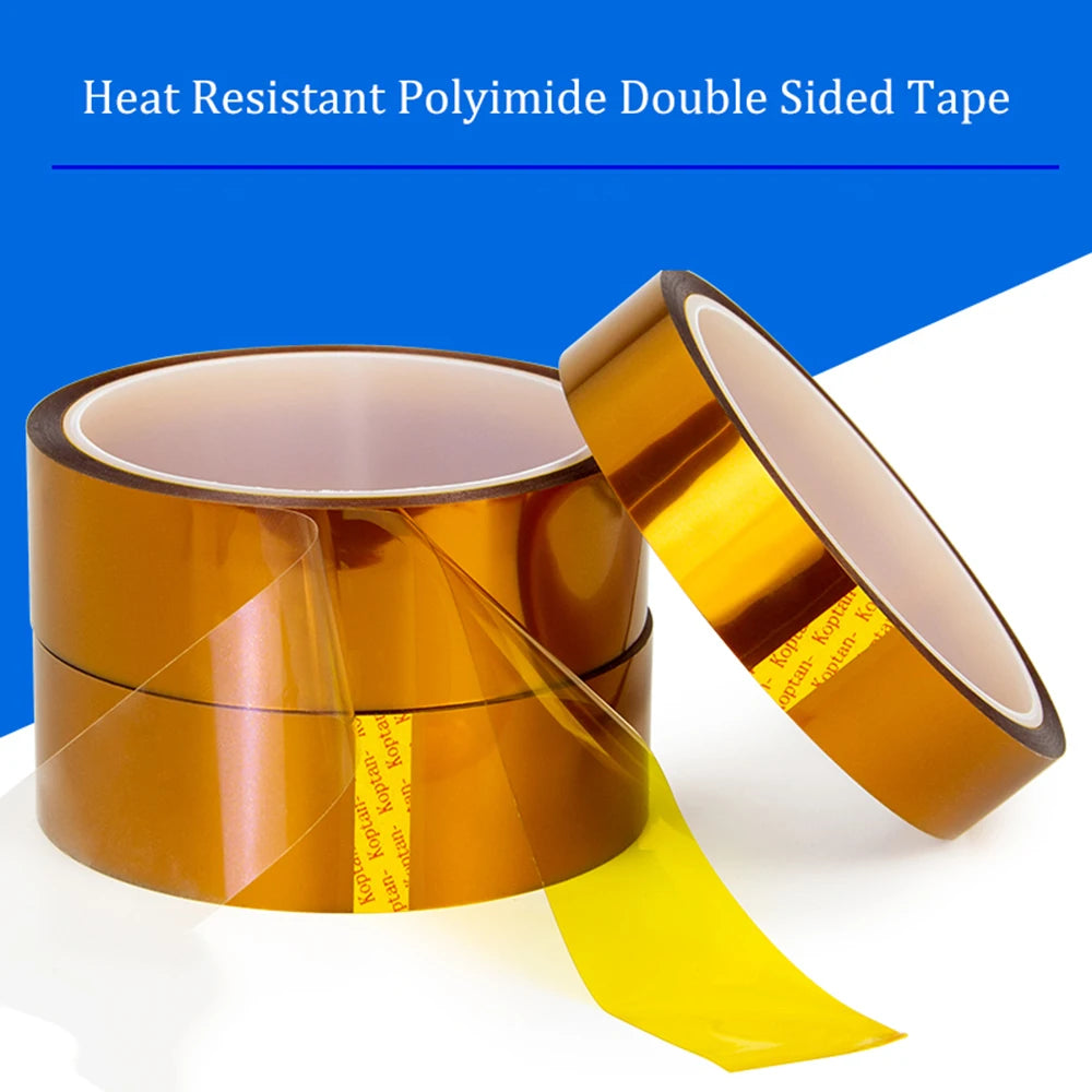 10M High Temperature Adhesive Tape Heat Resistant Polyimide Double Sided Kapton Tape 0.1mm Thickness