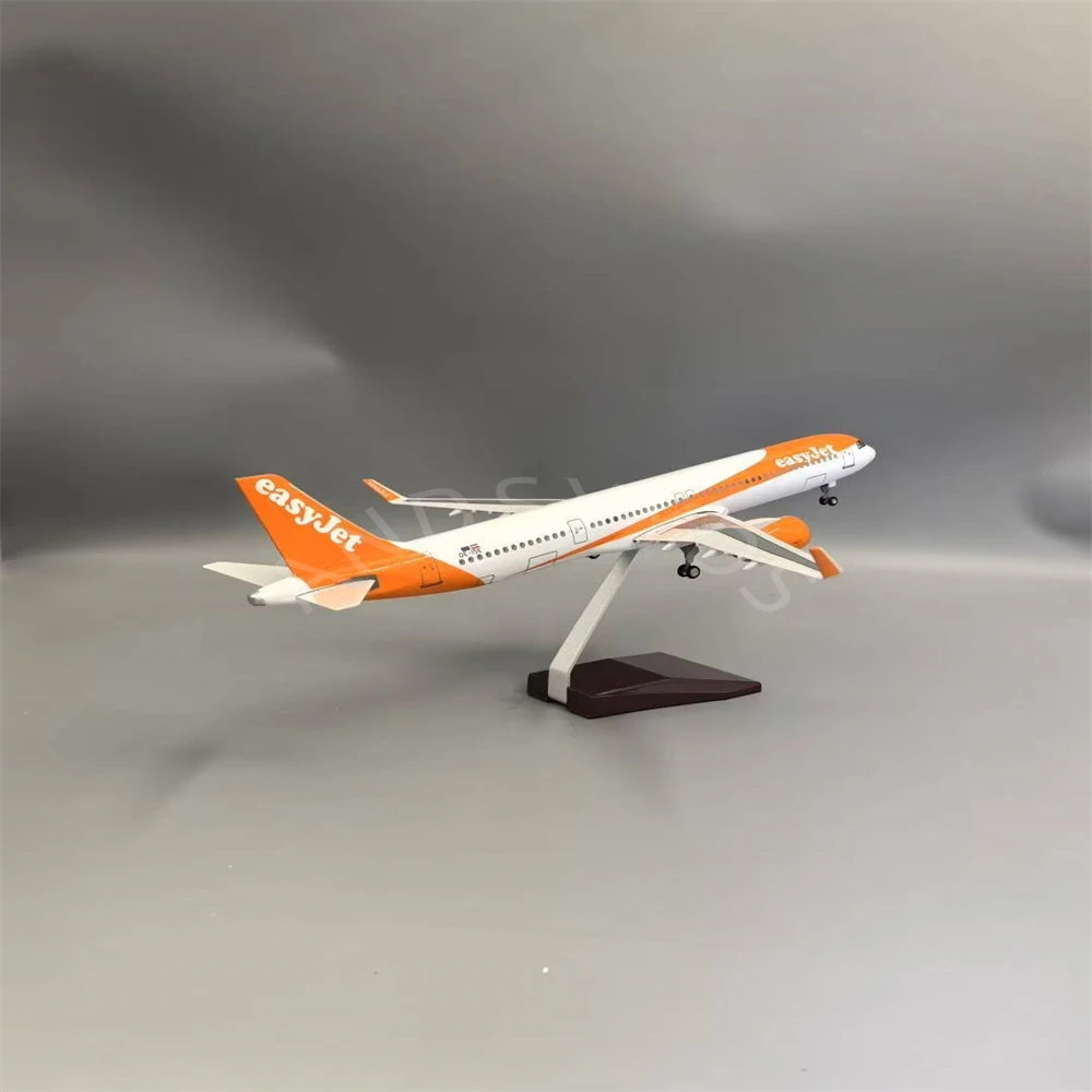 Diecast Airbus 47cm Easyjet A321 Airlines Toys Plane Model Resin With Landing Gear Aircraft Airplanes Model Toy For Collection
