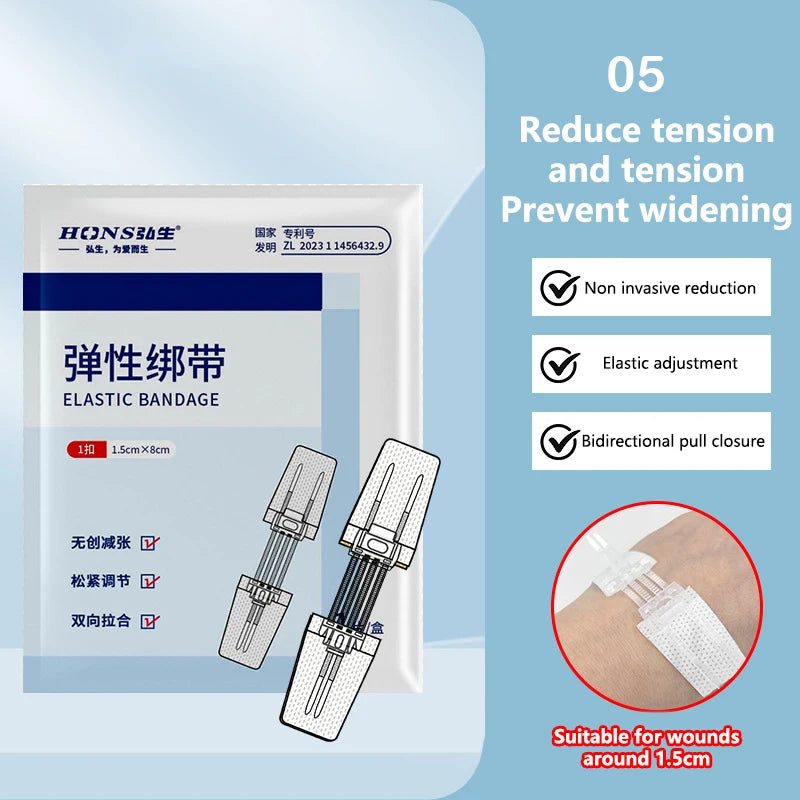 Zip Stitch Wound Bandages Emergency Wound Closures Adhesive Seamless Cuttable Fast Suture Breathable Painless Waterproof Bandaid