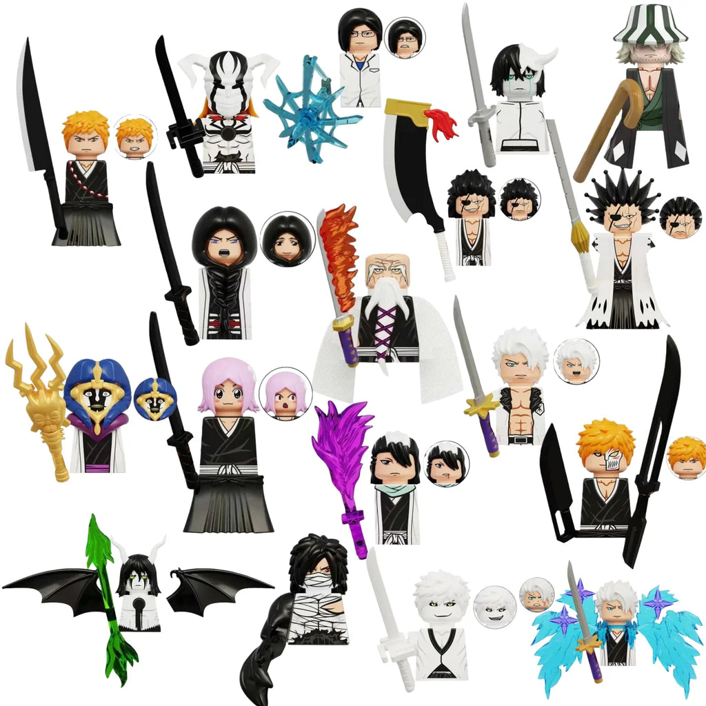 Blind Box KDL816 KDL824 Building Blocks Mini Model Figures Anime Bleach Kurosaki Ichigo Kuchiki Rukia Cartoon Christmas Gift Toy