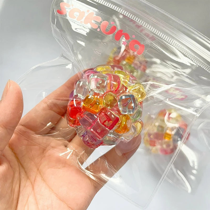 Colorful Salamander Maltose Fidgets Toys Squishy Malt Sugar Stretchy Axolotl Fun Squeeze Birthday Supplies Anti-Anxiety Gift