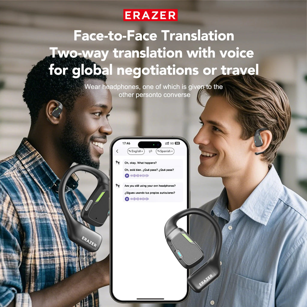 [AI Translator Earbuds]Erazer XP6 Wireless Headphones Gaming Headset Bluetooth Earphones Waterproof Powerful Sound Earbuds