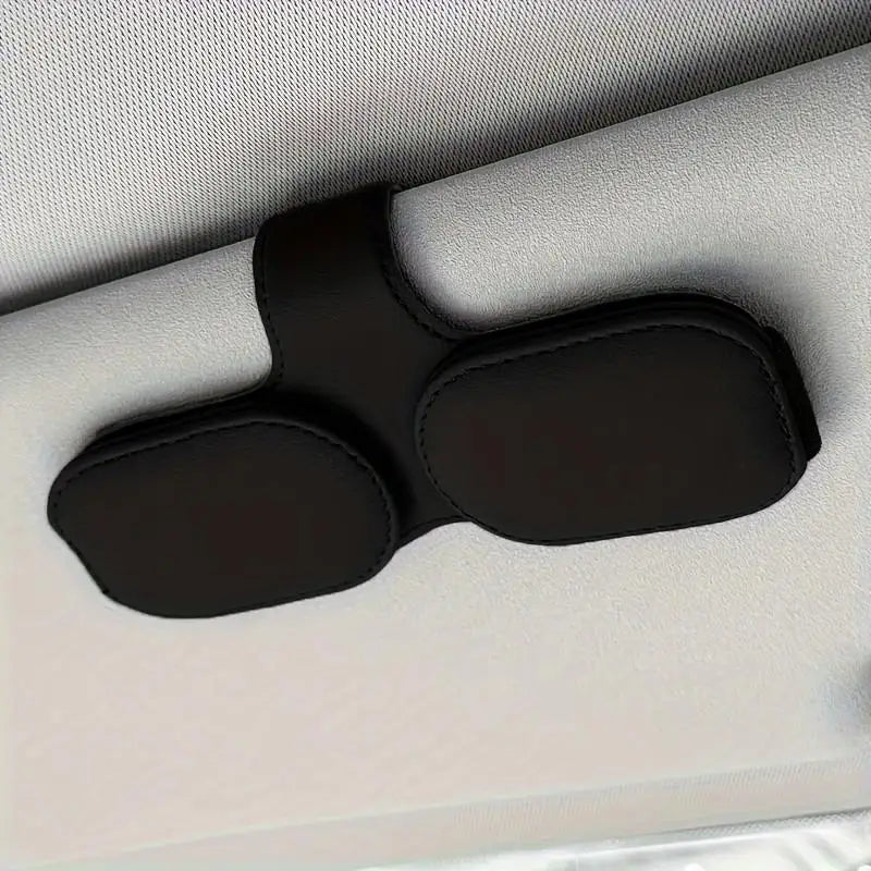 Multifunctional Car Sunglasses Holder Double Clip Bill Card Storage Box - Easy Access Vehicle Glasses Organizer