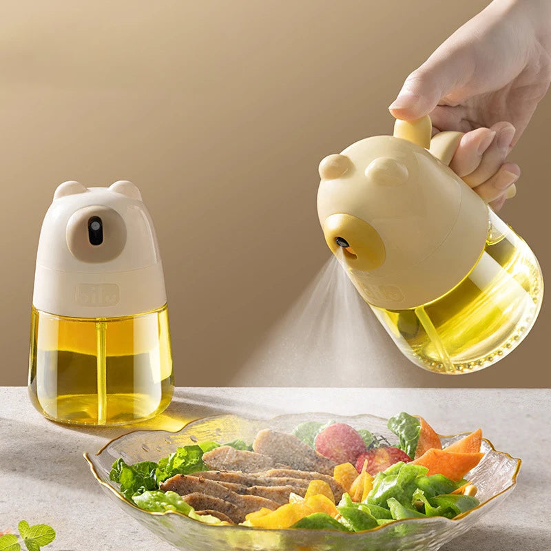 Press Type Glass Oil Spray Oil Bottle Spray Oil Dispenser Oil Jar BBQ Kitchen Baking Roasting Picnic Kitchen Toolglass Oil Spray