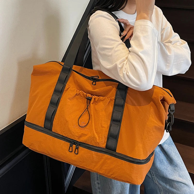 Large Capacity Travel Duffels Bag With Independent Shoe Compartment Travel Totes Suitable For Yoga Gym Storage Weekends Bags
