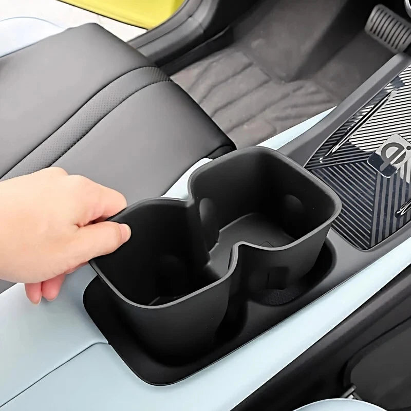 Black Car Water Cup Holder Storage Box Anti-Slip Fixed Beverage Holder For BYD Dolphin Mini / For BYD Seagull Accessories