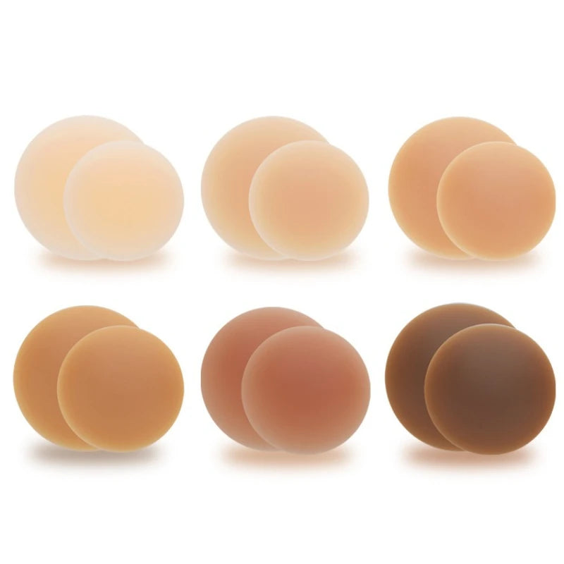 8/10/13cm Seamless Nipple Cover Adhesive Silicone Breast Pasties Women Sticky Invisible Stick-on Bra Boob Tape For All Skin Tone